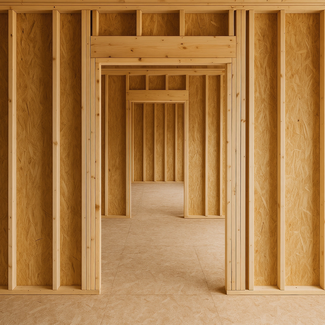 square-door-frame Krauss Architecture - Interior wall construction